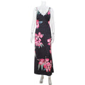 Damen Maxikleid mit floralem Seiden-Effekt und feinen Spaghettiträgern R&B