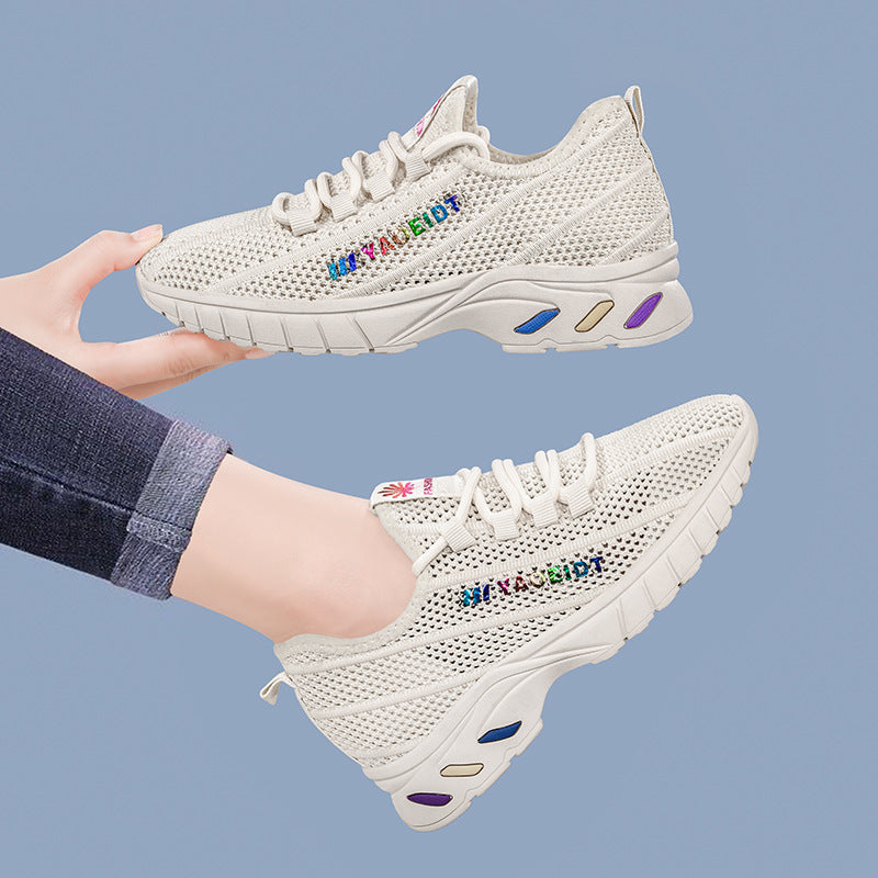 Damen Sportliche Freizeitschuhe mit elastischem Schnürsystem und atmungsaktiver Oberflächenstruktur R&B