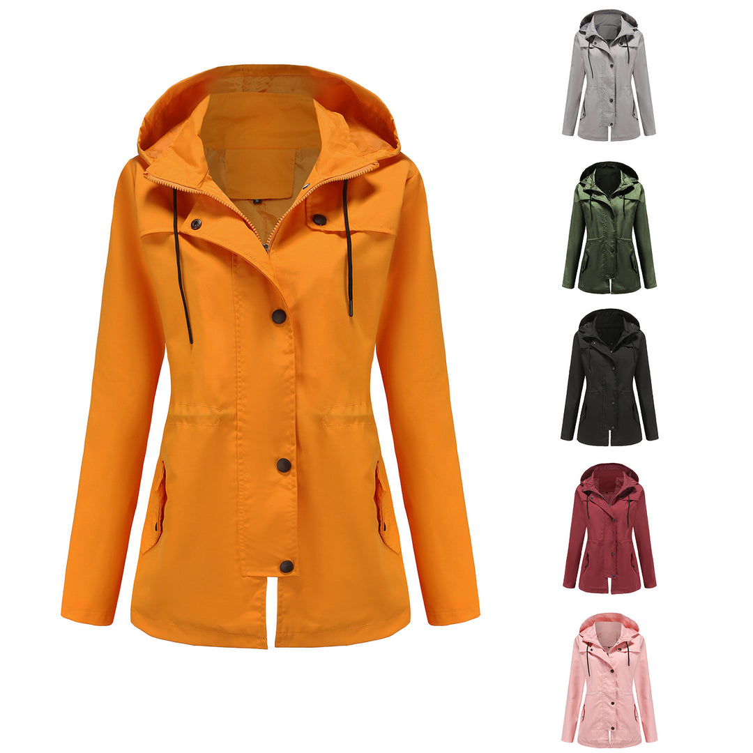 Damen wetterfeste Freizeitjacke mit verstellbarer Kapuze R&B