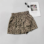 Damen Lockere Leoprint-Strandshorts R&B