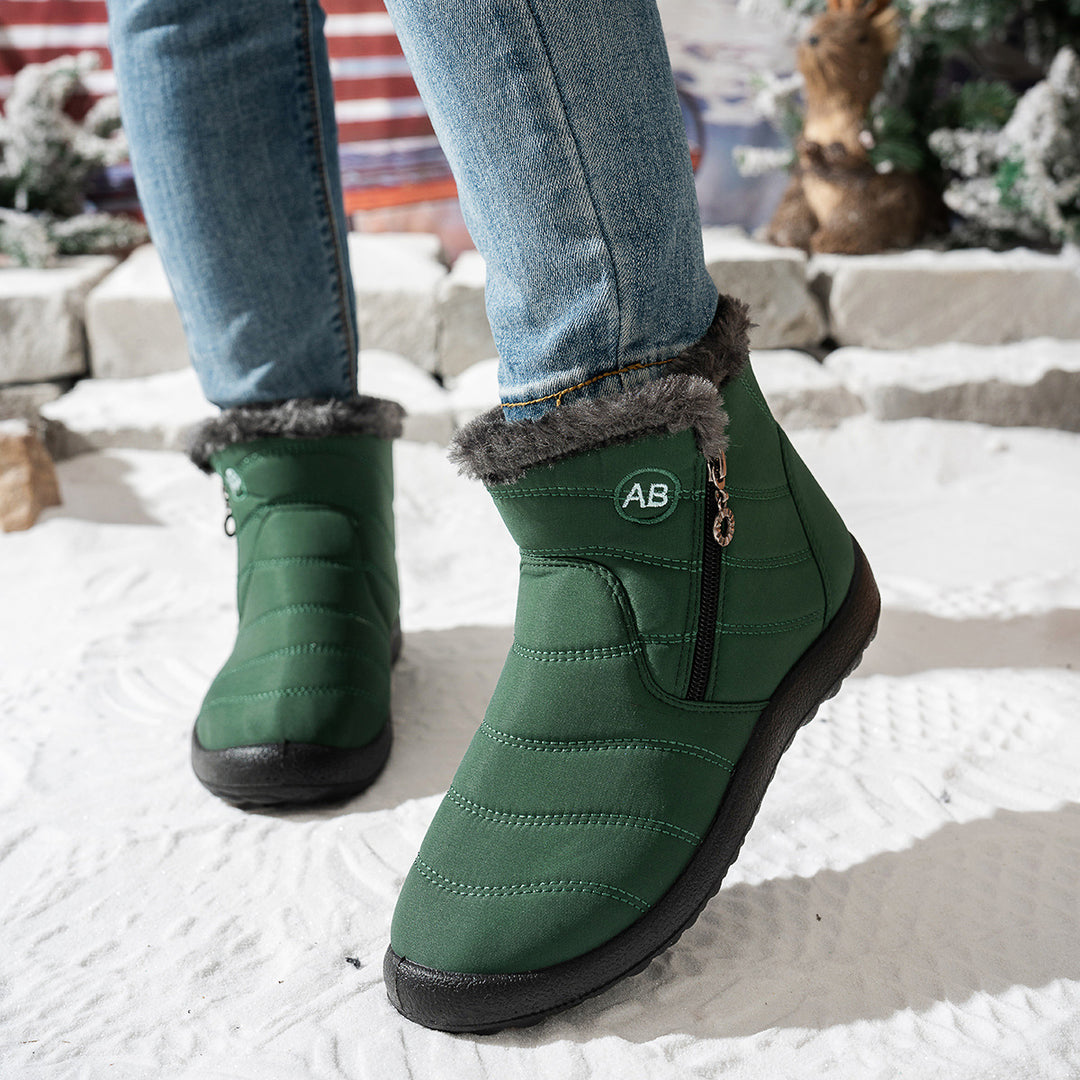 Damen Winterstiefel mit praktischem Reißverschluss und kuscheligem Innenfutter R&B