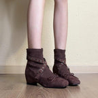 Damen Stiefeletten mit modischem Schnallenakzent und elegantem Schaft