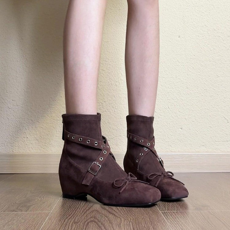 Damen Stiefeletten mit modischem Schnallenakzent und elegantem Schaft