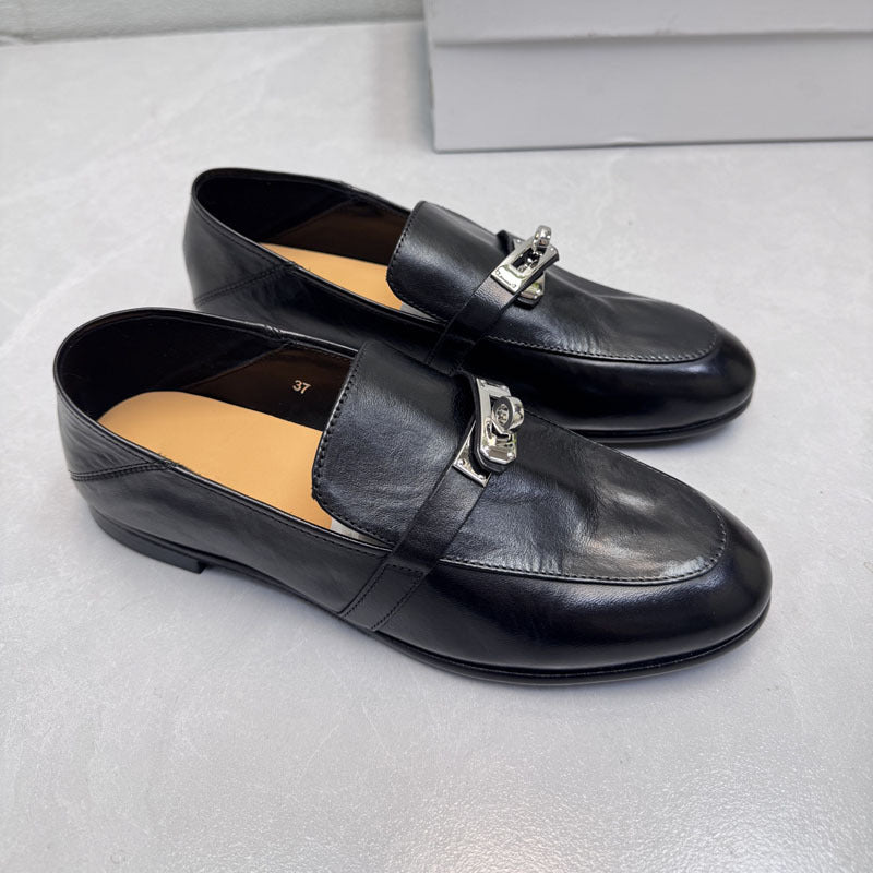 Damen Elegante Mokassins mit modischem Schnallen-Detail