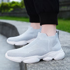 Damen Strick-Sneaker mit elastischem Schaft und rutschfester Sohle