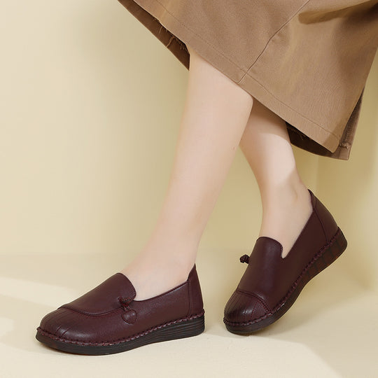 Damen Bequeme Mokassins mit elegantem Riemen und flexibler Sohle R&B