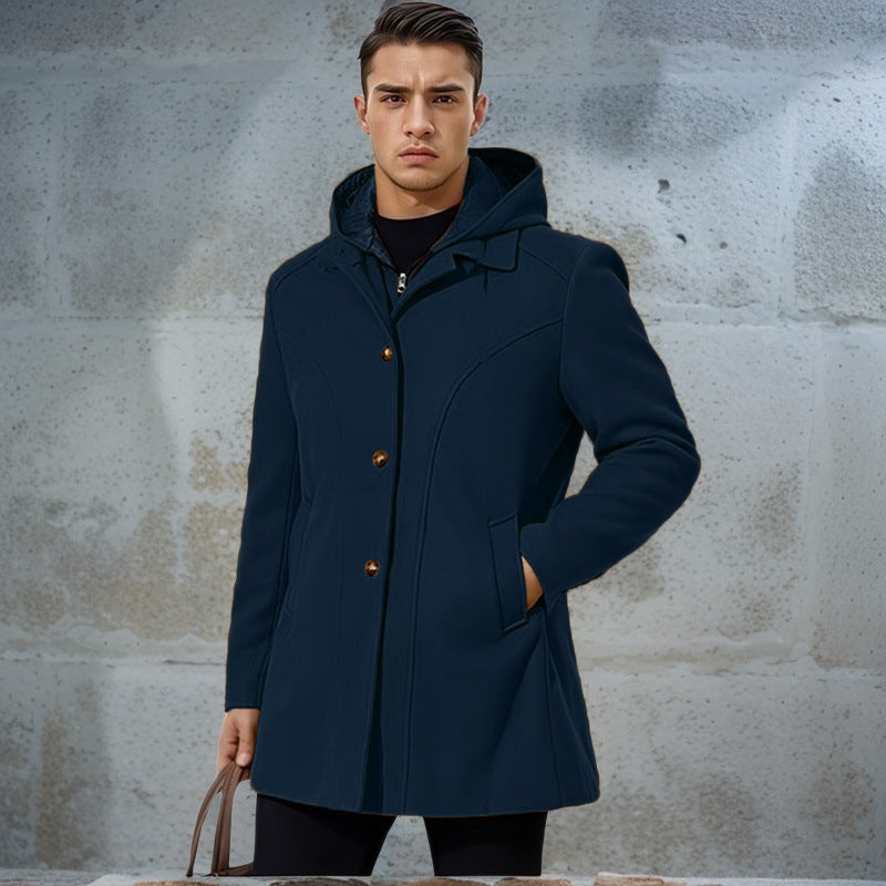 Herren Übergangsjacke mit Kapuze und modernen Detailing R&B