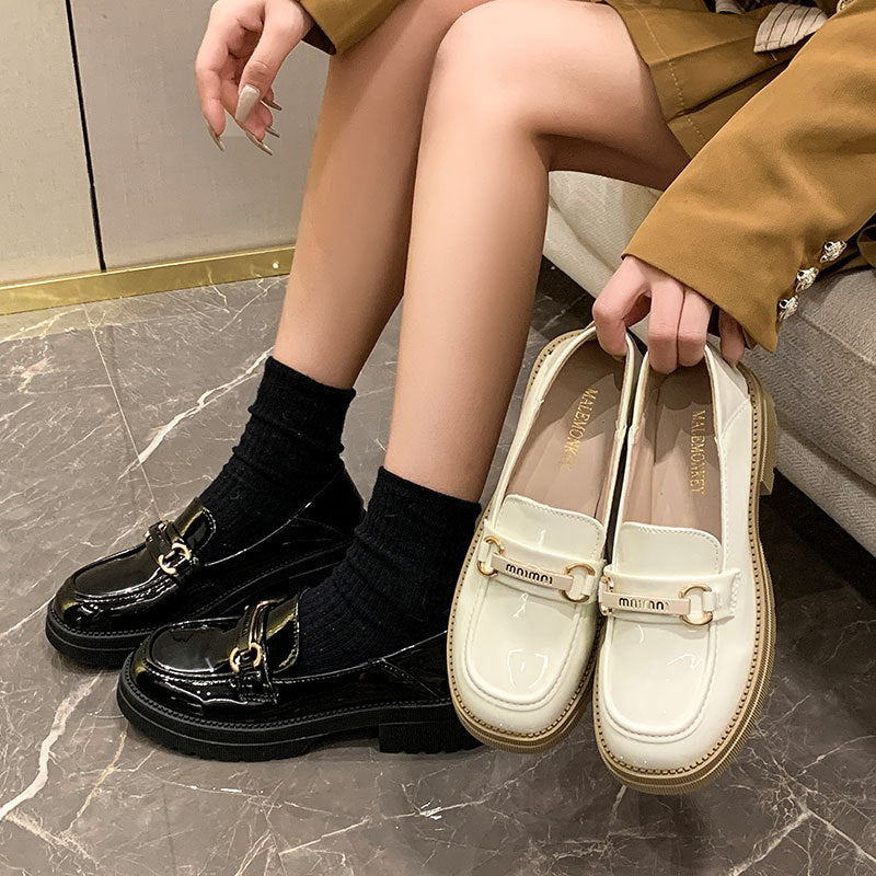 Damen Klassische Loafer mit modischer Schnallenverzierung R&B