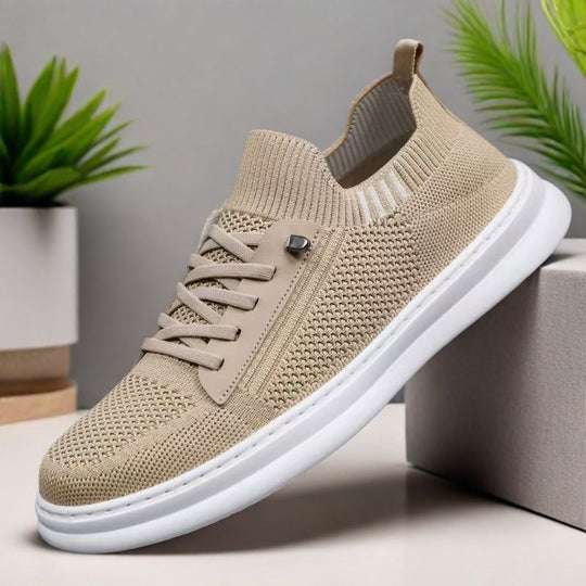 Damen Atmungsaktive Sport Sneakers mit originellem Zipper-Design R&B