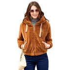 Damen Kuscheljacke mit hochabschließendem Kragen