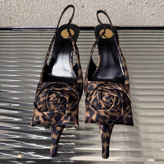 Damen Slingback Pumps mit eleganter Satinverzierung R&B