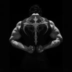 Herren nan figurbetontes Trainings-Tanktop mit tiefen Armausschnitten und filigranem Rückendruck R&B