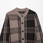Damen Chicer Karoknopf-Pullover R&B