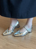 Damen elegante Ballerinas mit glamourösen Schmuckdetails R&B