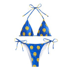Damen Triangle-Bikini mit lässigem Smiley-Design R&B