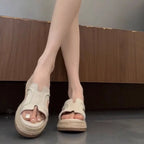 Damen Plattform-Sandaletten mit modernen Cut-Outs R&B