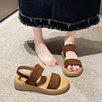 Damen Komfortable Sandalen mit minimalistischen Riemen