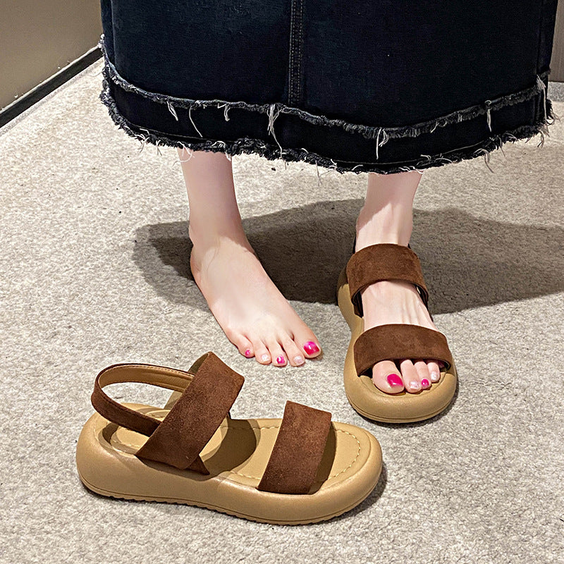 Damen Komfortable Sandalen mit minimalistischen Riemen