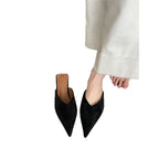 Damen spitze Mules mit elegantem Velourslederfutter R&B