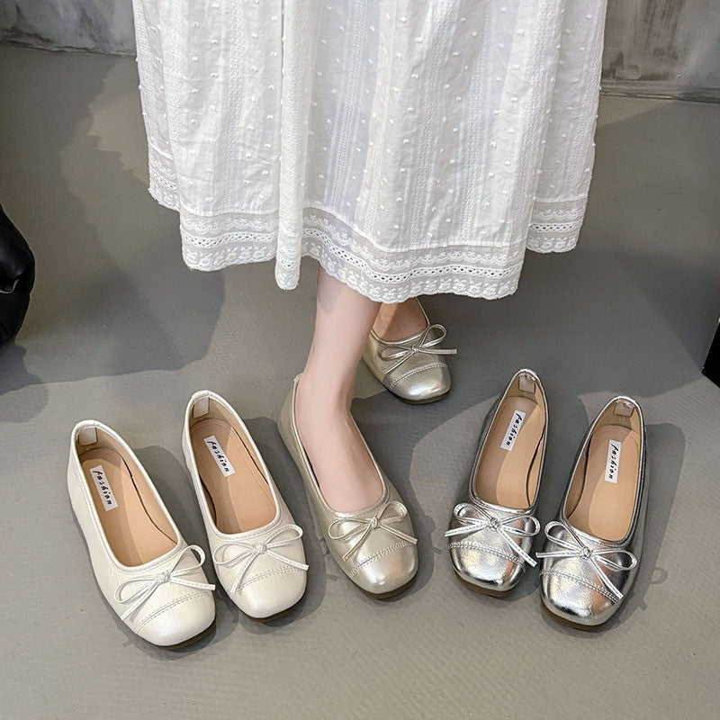 Damen Ballerinas mit zartem Schleifen-Detail und weichem Innenfutter EB