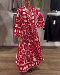 Damen Maxikleid mit floralem Muster und weitem Schnitt R&B