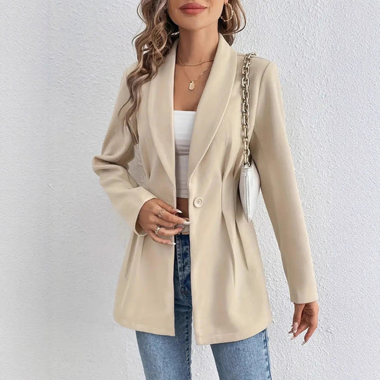 Damen Elegante und geschmackvolle Blazerjacke mit Tailleneinsatz R&B