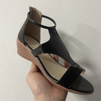 Damen elegante Wedge-Sandalen mit verstellbaren Riemen und anatomischem Fußbett R&B
