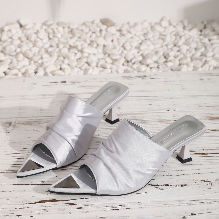 Damen Elegante Slingback-Mules mit spitzem Zehenbereich R&B