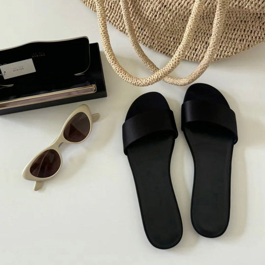 Damen elegante Flache Sandalen mit modischem Riemendesign R&B