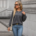 Damen modischer Sweatpullover mit strukturiertem Design und lässigem Schnitt R&B