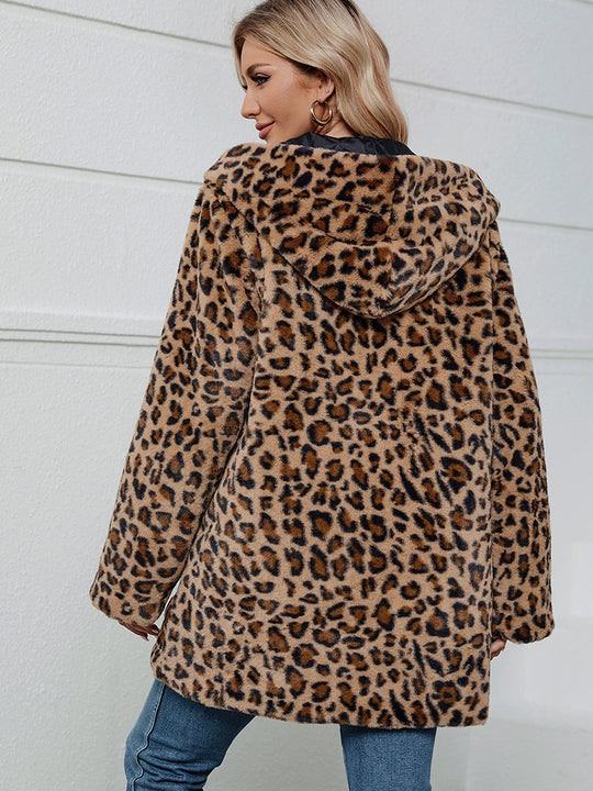 Damen futuristische Leopardenfelljacke R&B