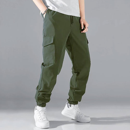Herren Cargo-Hose mit elastischem Bund und multifunktionalen Taschen R&B