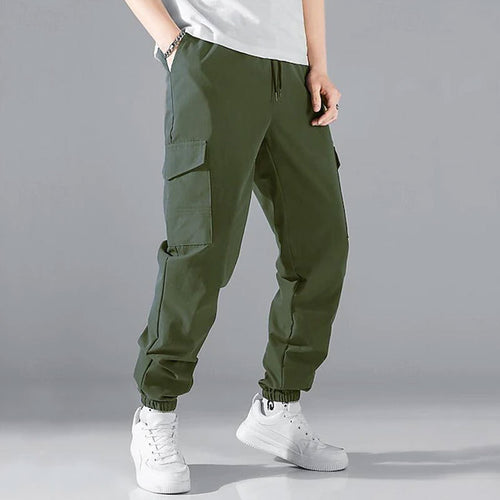 Herren Cargo-Hose mit elastischem Bund und multifunktionalen Taschen R&B