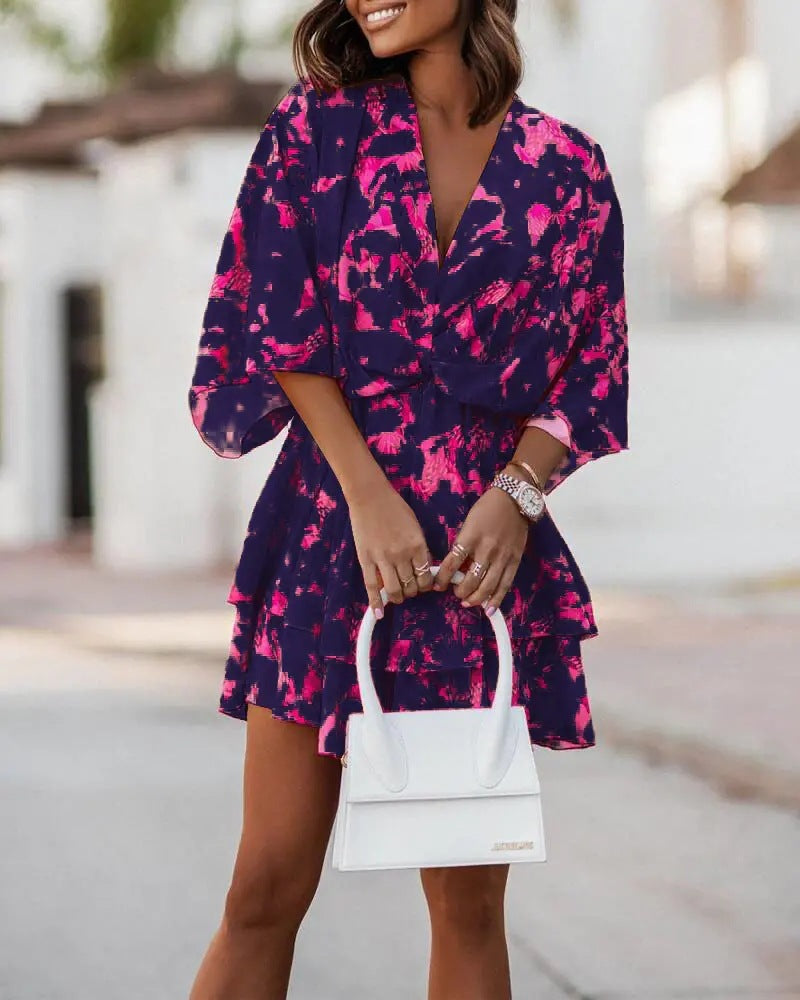 Damen Sommerkleid im lässigen Chiffon-Stil R&B