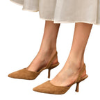 Damen Slingback-Pumps mit spitzem Zehenbereich und rutschfester Sohle R&B