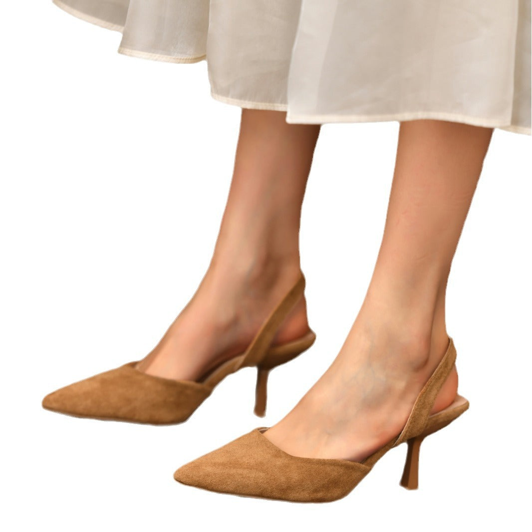 Damen Slingback-Pumps mit spitzem Zehenbereich und rutschfester Sohle R&B