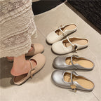 Damen Ballerinas mit modischem Riemchen und gepolsterter Innensohle