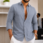 Herren Leichtes Leinenhemd R&B