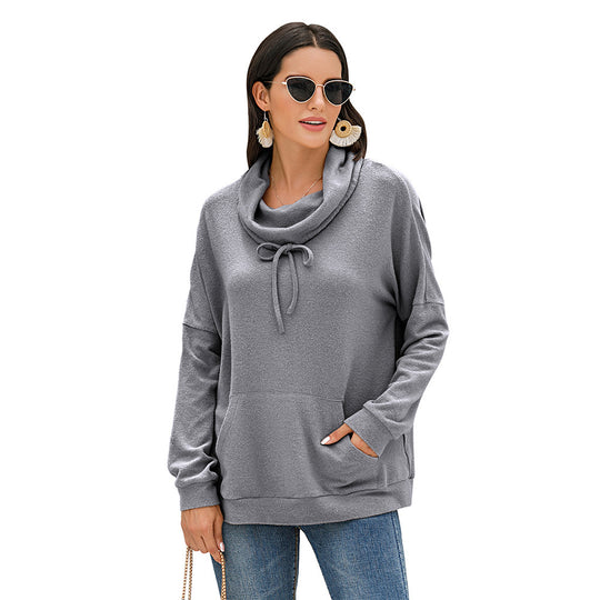 Damen Kapuzenpullover mit asymmetrischem Schnitt und praktischen Taschen R&B