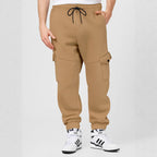 Herren Sportliche Cargo-Jogginghose mit Taschen und elastischem Bund R&B