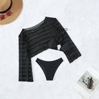 Damen Netzshirt und Bikiniset