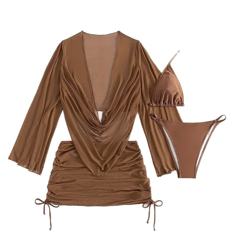 Damen Bikini-Set mit elegantem Wickeloberteil R&B