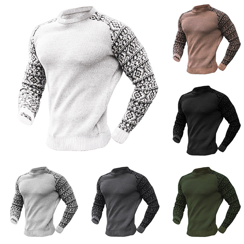 Herren Strickpullover mit grafischem Muster und strukturiertem Design R&B