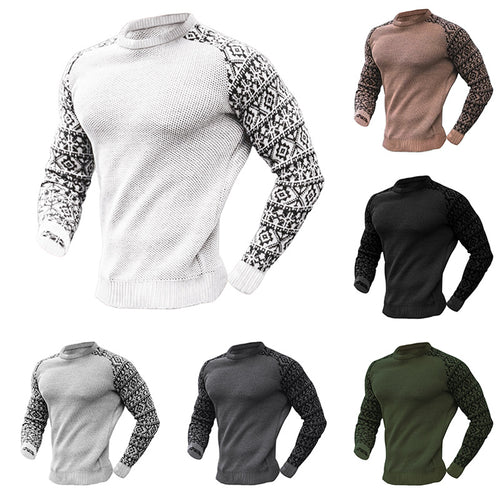 Herren Strickpullover mit grafischem Muster und strukturiertem Design R&B