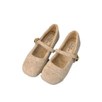Damen elegante Filz-Ballerinas mit dekorativem Riemchen R&B