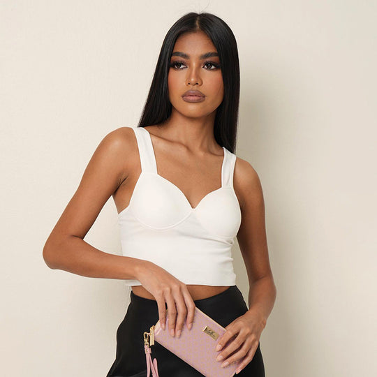Damen Crop Top mit komfortabler Passform und elegantem Dekolleté R&B