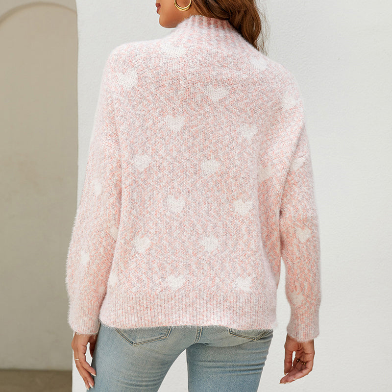 R&B | Kuscheliger Herzstrickpullover Für Alltag