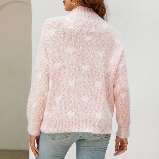 R&B | Kuscheliger Herzstrickpullover Für Alltag