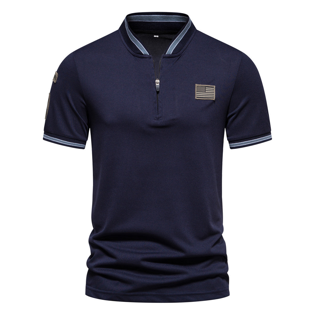 Herren Polohemd mit modernem Stehkragen und praktischer Reißverschlussöffnung