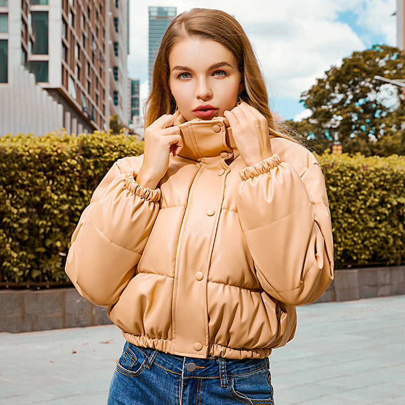 Damen modische cropped Steppjacke R&B